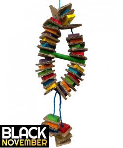 Parrot-Supplies Stacks Of Shredding Card Oval Parrot Toy